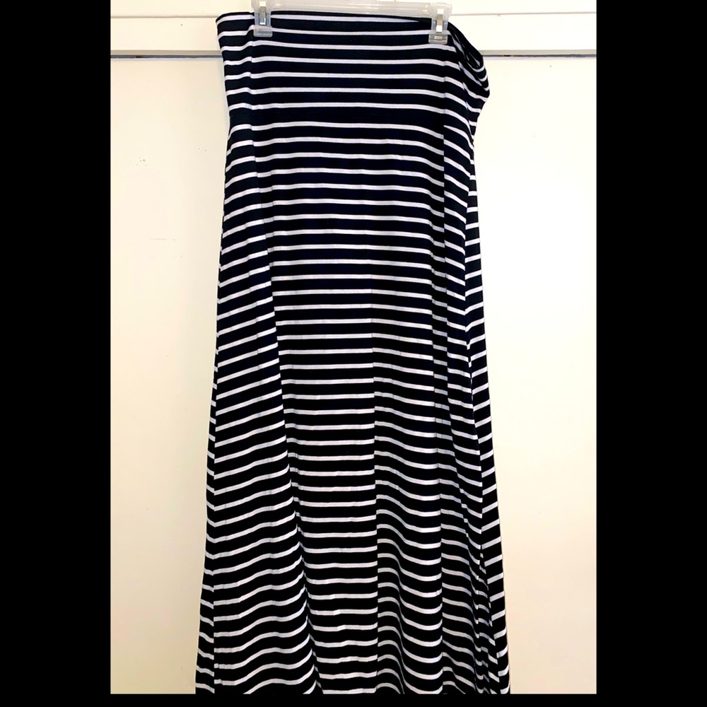 Striped maxi skirt